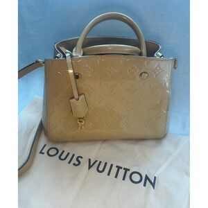 Louis Vuitton Montaigne BB Monogram Vernis CA1165 Dune Nude #475